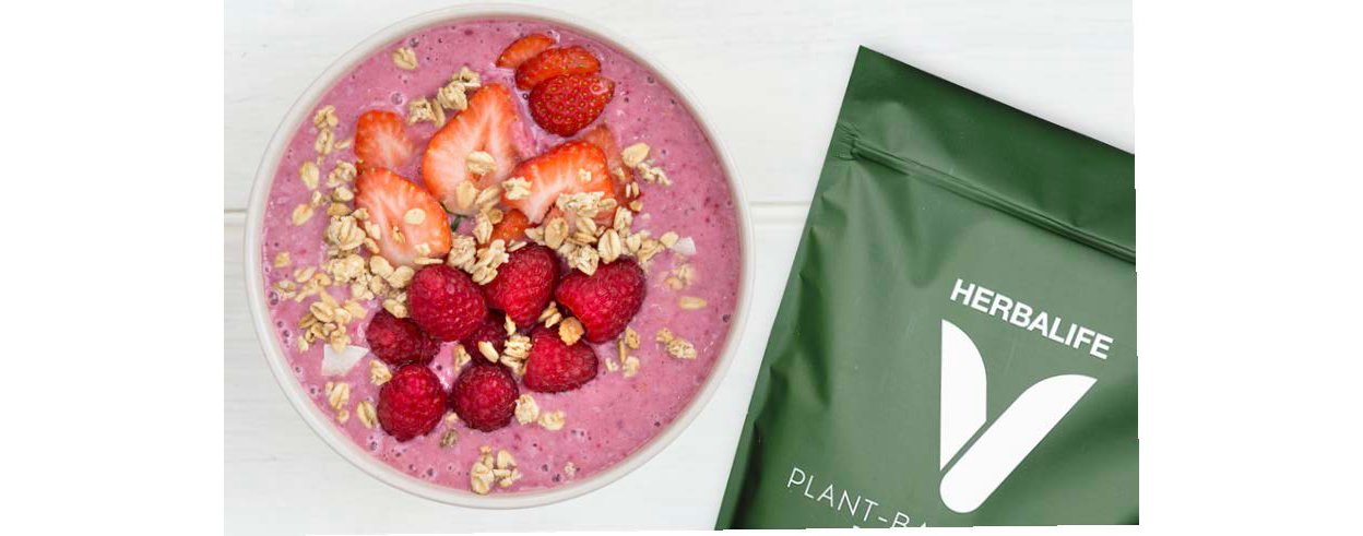 A Mixed Berries Smoothie Bowl With Herbalife V Plant Based Protein Recipe for the Herbalife V Launch Recipes